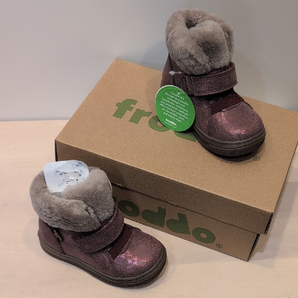 Kids' Glittery Purple Boots